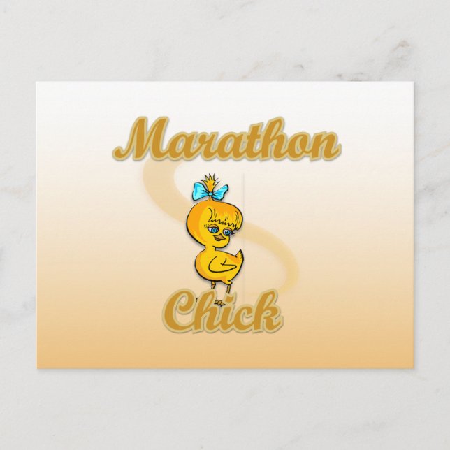 Marathon Chick Postcard (Front)