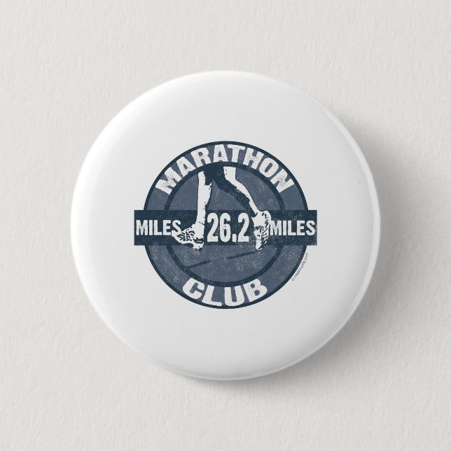 Marathon Club 6 Cm Round Badge (Front)