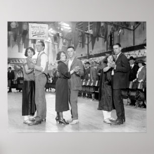 Marathon Dancers, 1923. Vintage Photo Poster