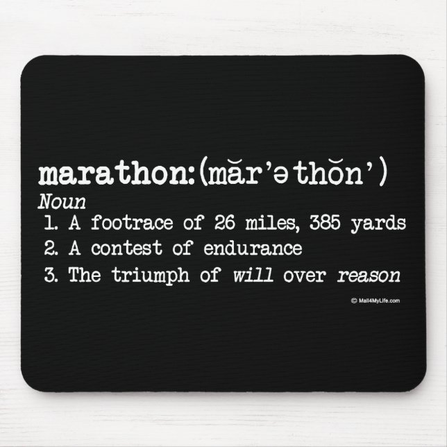 Marathon Definition Mouse Mat (Front)
