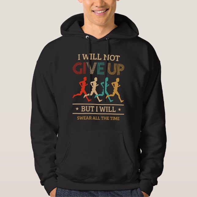 Marathon Design For Runners And Joggers Hoodie (Front)