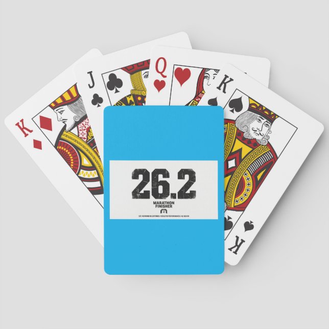 Marathon Finisher 26.2 Miles Running Gift  Playing Cards (Back)