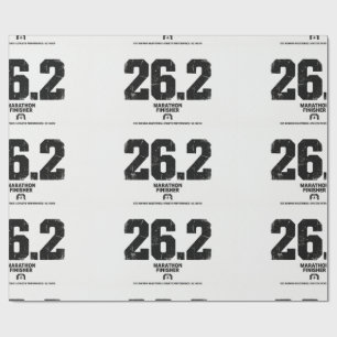 Marathon Finisher 26.2 Miles Running Gift  Wrapping Paper