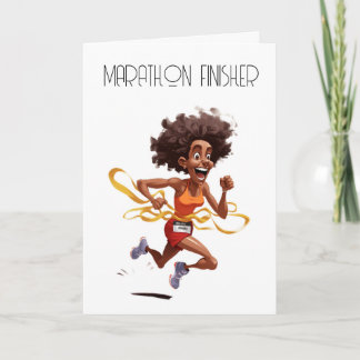 Marathon finisher congratulations card