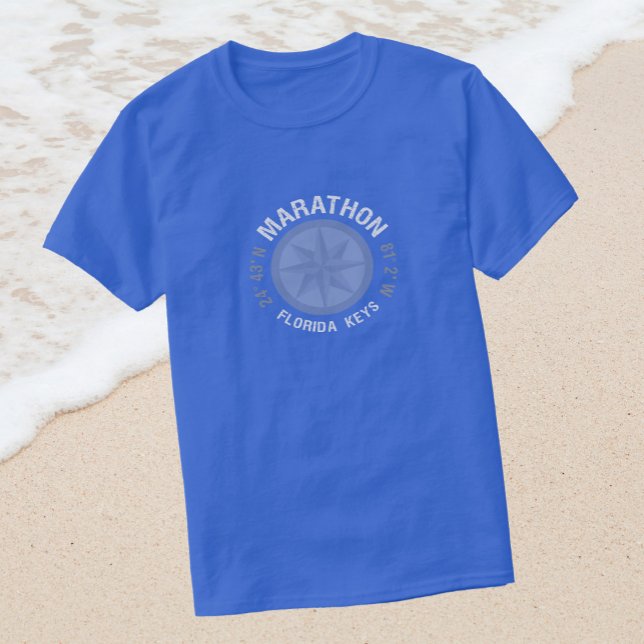 Marathon Florida Keys nautical latitude longitude T-Shirt (Creator Uploaded)