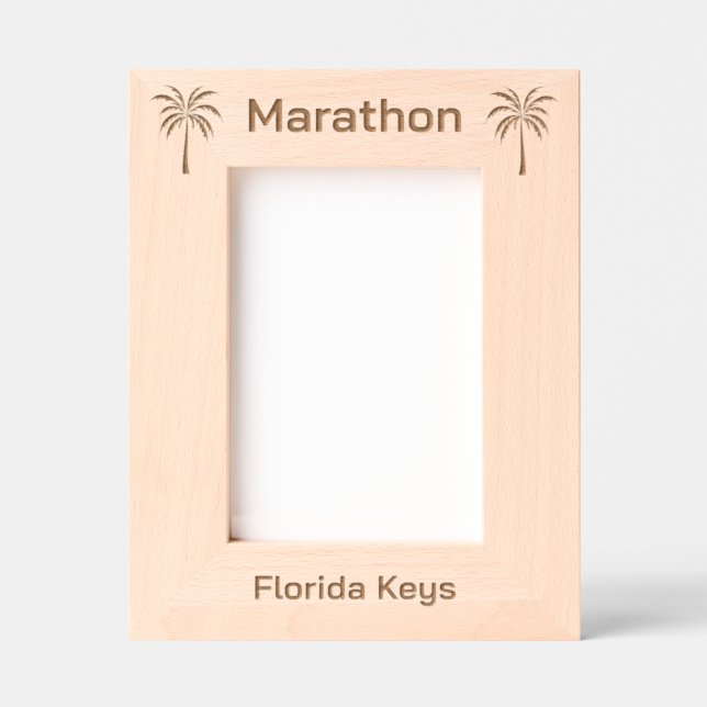 Marathon Florida Laser Engraved frame (Front)