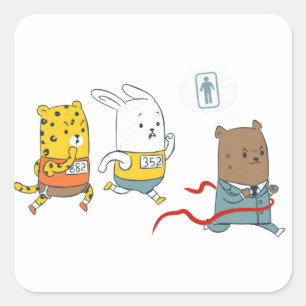 Marathon funny sticker