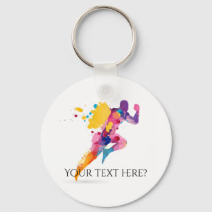 Marathon Motivation Sport Running Jogging Fitness  Key Ring