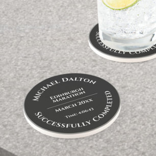 Marathon or Fun Run Trophy Sandstone Coaster