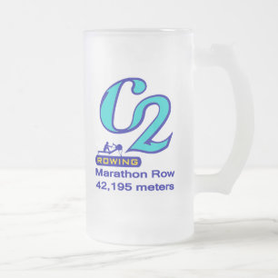 Marathon Row Frosted Glass Beer Mug