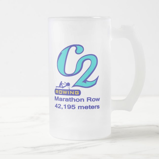 Marathon Row Frosted Glass Beer Mug (Right)