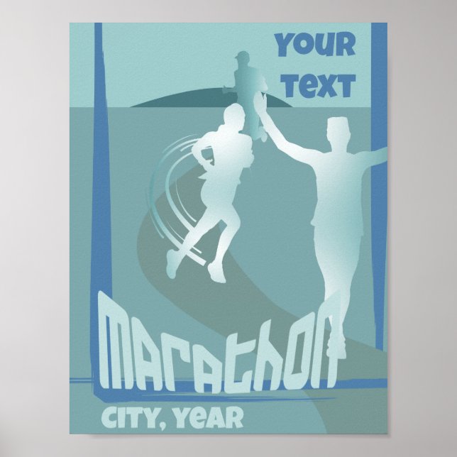 Marathon run memorabilia wall decor  (Front)
