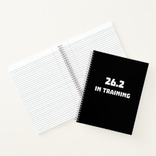 Marathon Runner 26.2 In Training Running Notebook