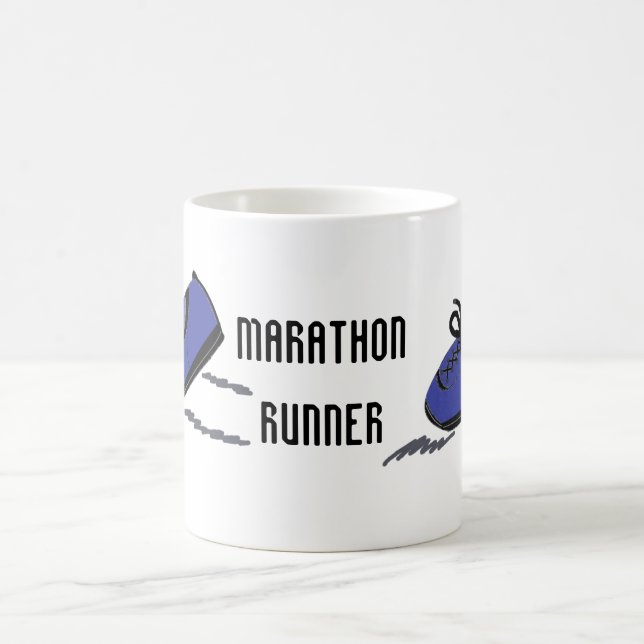 Marathon Runner - Blue Running Shoes Coffee Mug (Center)