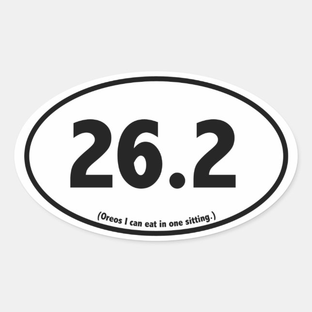 Marathon Runner Humour Sarcastic Parody Sticker (Front)