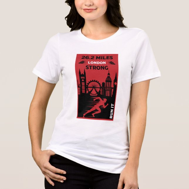 Marathon Runner London 26.2 Tri-Blend Shirt (Front)