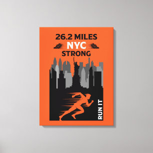 Marathon Runner New York 26.2 Canvas Print
