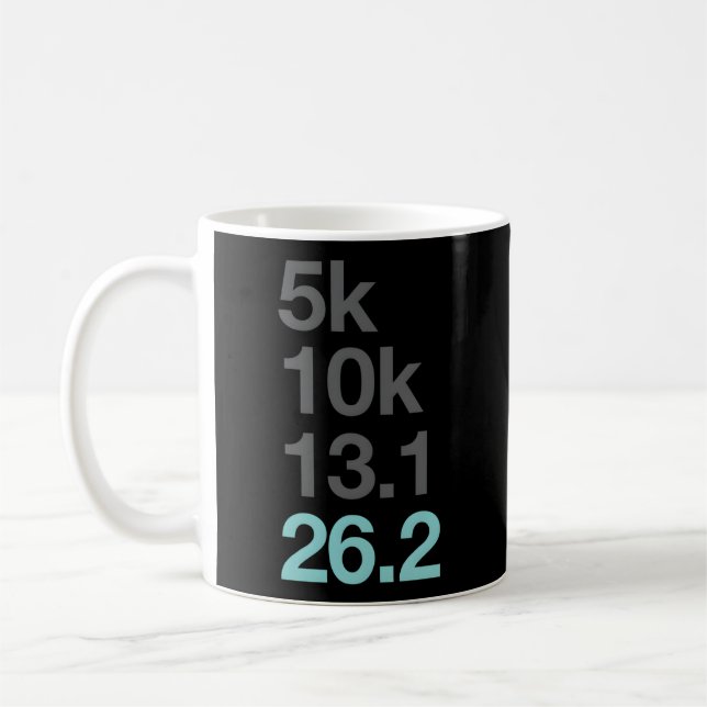 Marathon Runners 5K 10K 131 262 Marathoner Coffee Mug (Left)