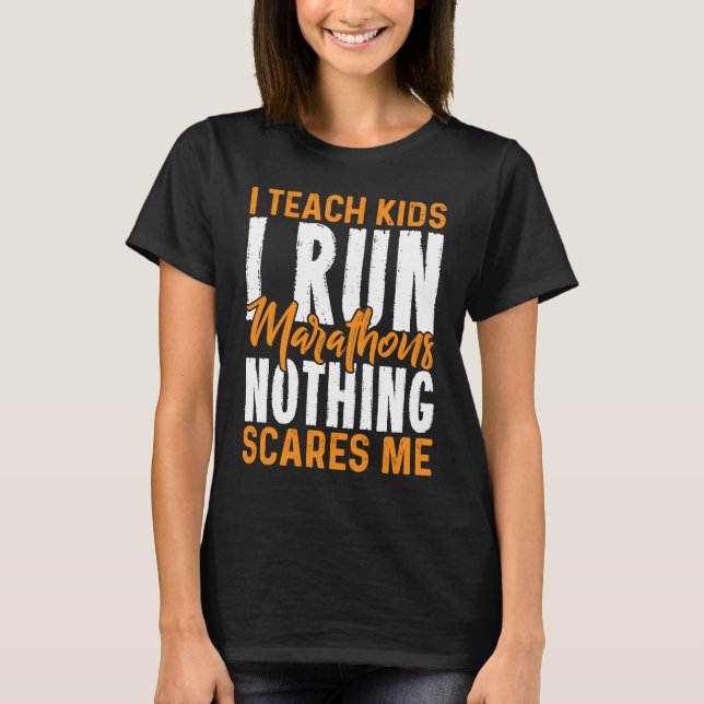 Marathon runners, jogging  1 T-Shirt (Front)