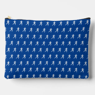 Marathon Runners on Blue Accessory Pouch