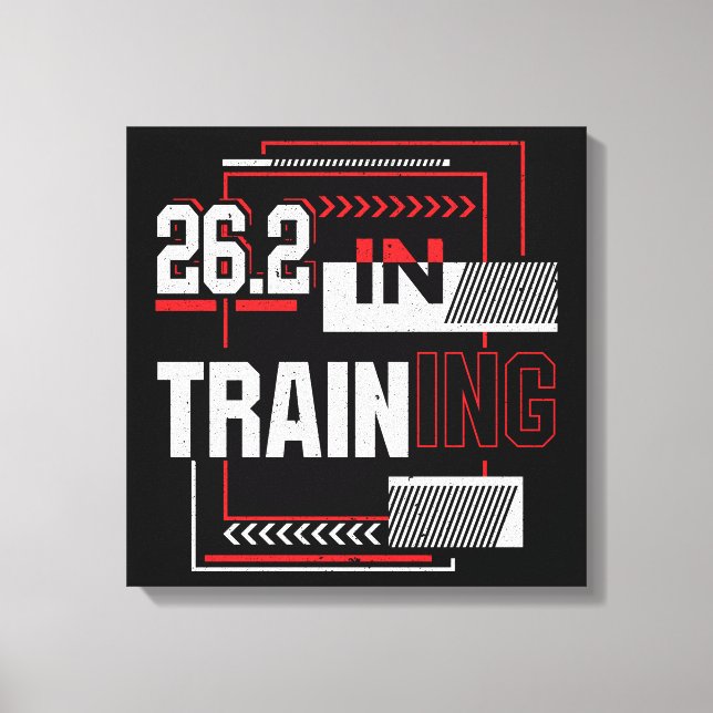 Marathon Running - 26.2 in Training Abstract  Canvas Print (Front)