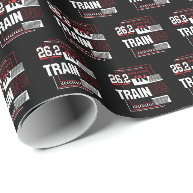 Marathon Running - 26.2 in Training Abstract  Wrapping Paper (Roll Corner)
