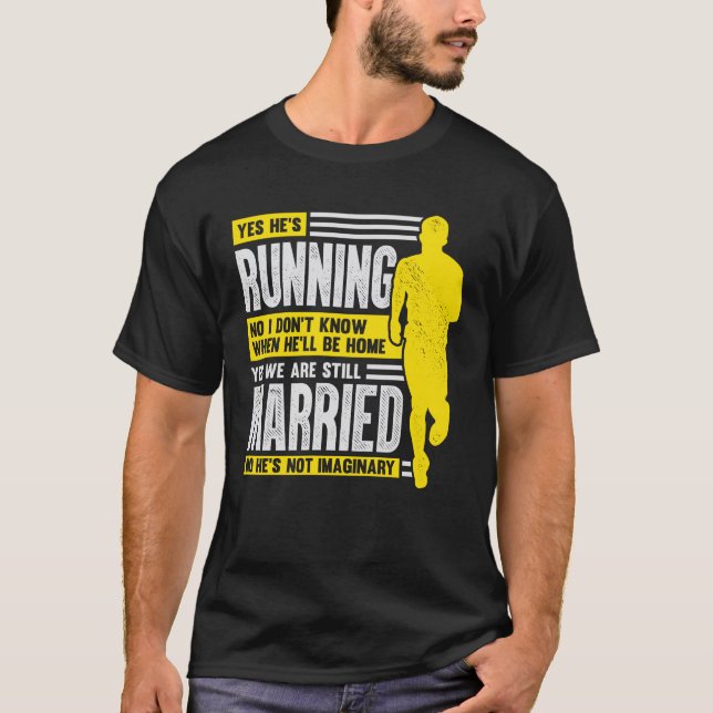 Marathon Running Runner's Wife Gift T-Shirt (Front)