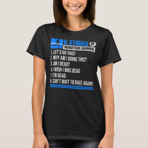 Marathon Running Shoes Half Marathon Clock Trail R T-Shirt