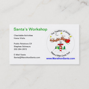 Marathon Santa Business Cards