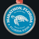 Marathon (sea turtle) metal tree decoration<br><div class="desc">Marathon,  Florida.</div>