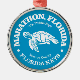 Marathon (sea turtle) metal tree decoration