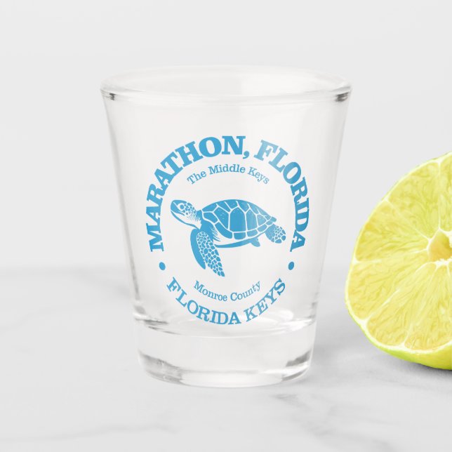 Marathon (sea turtle) shot glass (Front)