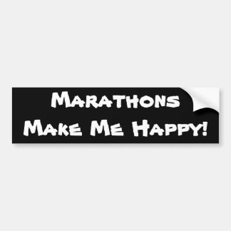 MarathonsMake Me Happy! Bumper Sticker