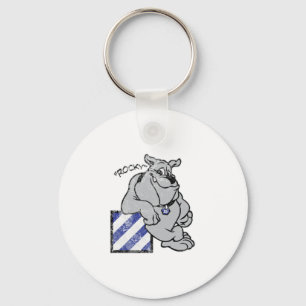 Marauder 3rd Infantry Division Rocky The Bulldog  Key Ring
