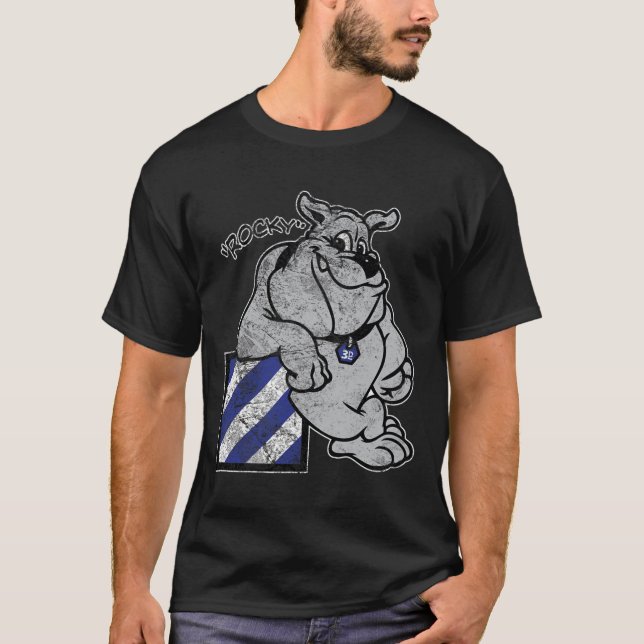 Marauder 3rd Infantry Division Rocky The Bulldog  T-Shirt (Front)