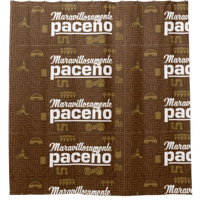 Maravillosamente paceño shower curtain (Front)