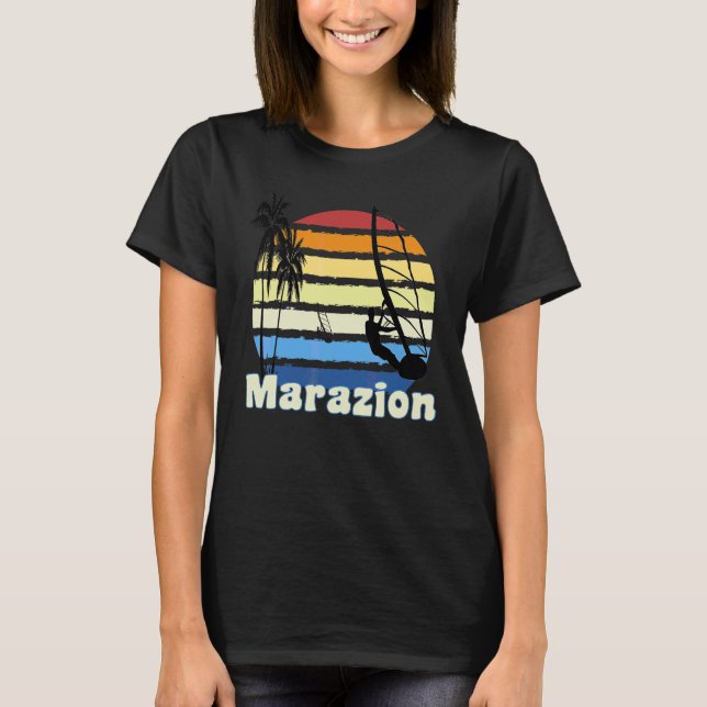 Marazion Cornwall Windsurfing Windsurf Beach T-Shirt (Front)