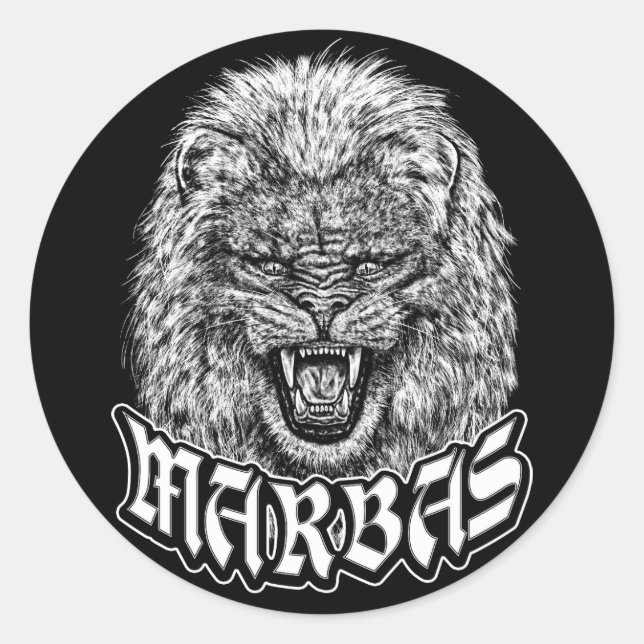 Marbas Classic Round Sticker (Front)