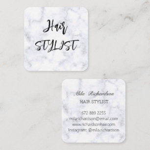 Marbel elegantly modern square business card