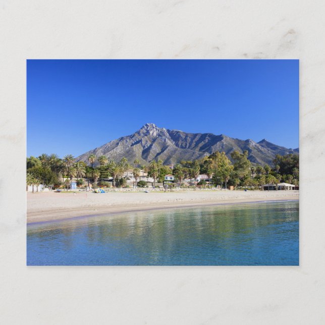 Marbella Beach on Costa del Sol in Spain Postcard (Front)