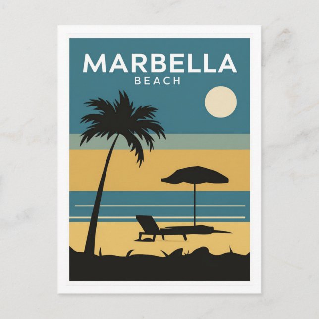Marbella Beach Spain  Postcard (Front)