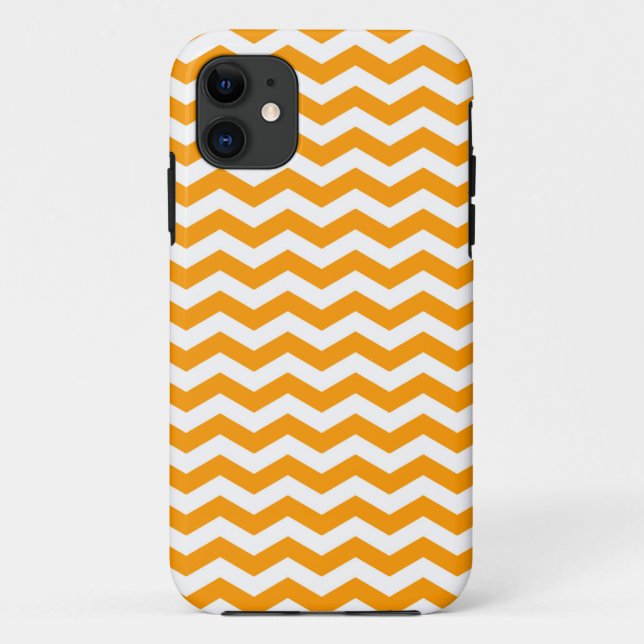 Marbella Orange Wave Chevron Case-Mate iPhone Case (Back)