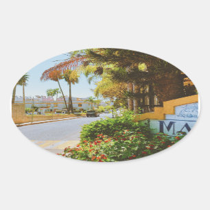 Marbella Oval Sticker