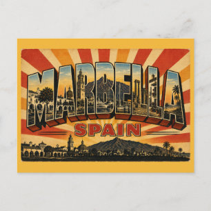 Marbella Spain Orange Tree Square Postcard