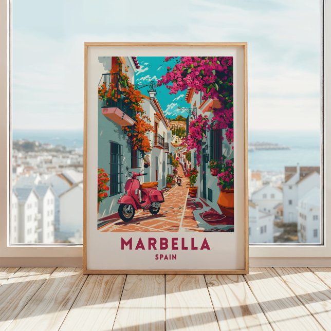 Marbella Spain Travel Print Poster Wall Art (Creator Uploaded)