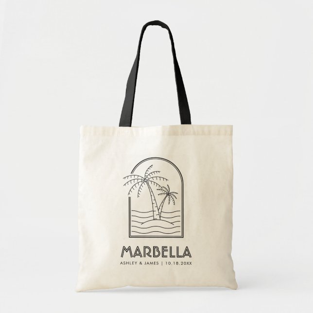 Marbella Wedding Weekend Destination Wedding Tote Bag (Front)