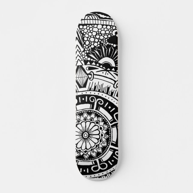 Marbke circle skateboard with bohemian style (Front)