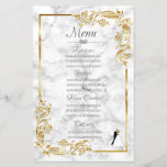 Marble<br><div class="desc">Marble background golden frame,  elegant wedding menu</div>