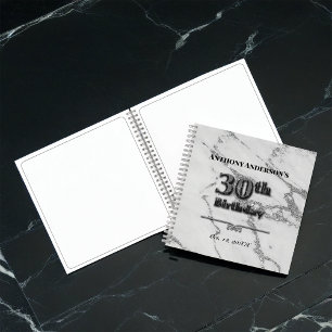 Marble 30th Birthday Party Guest Book