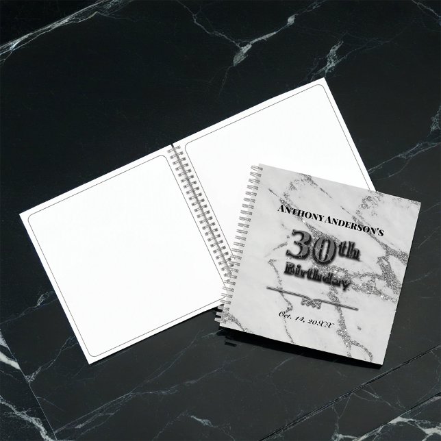 Marble 30th Birthday Party Guest Book (Creator Uploaded)